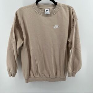 Nike Sportswear Club Fleece Big Kids Oversized Sweatshirt XL beige